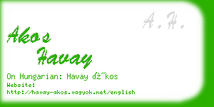 akos havay business card